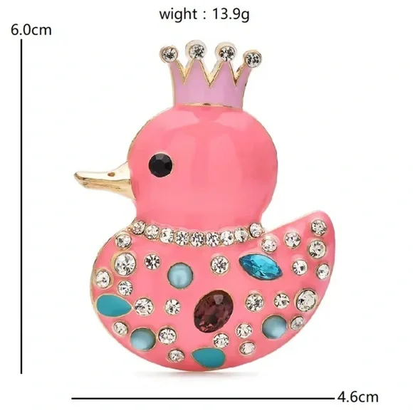 Blue Duck Crystal Brooch - Picture 7 of 10